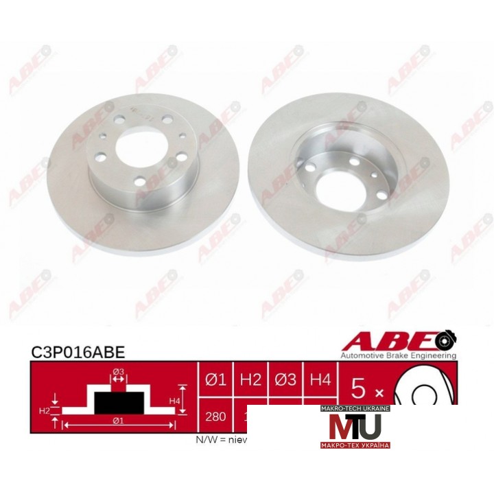 Тормозной диск ABE C3P016ABE