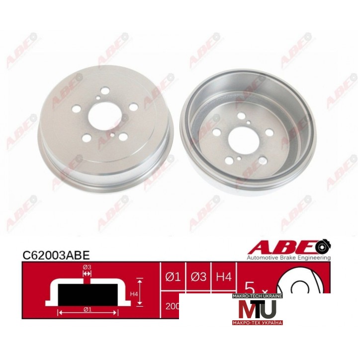 Тормозной барабан ABE C62003ABE