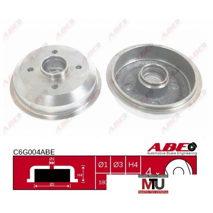 Тормозной барабан ABE C6G004ABE