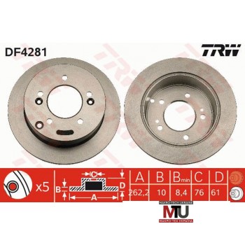 Тормозной диск TRW DF4281