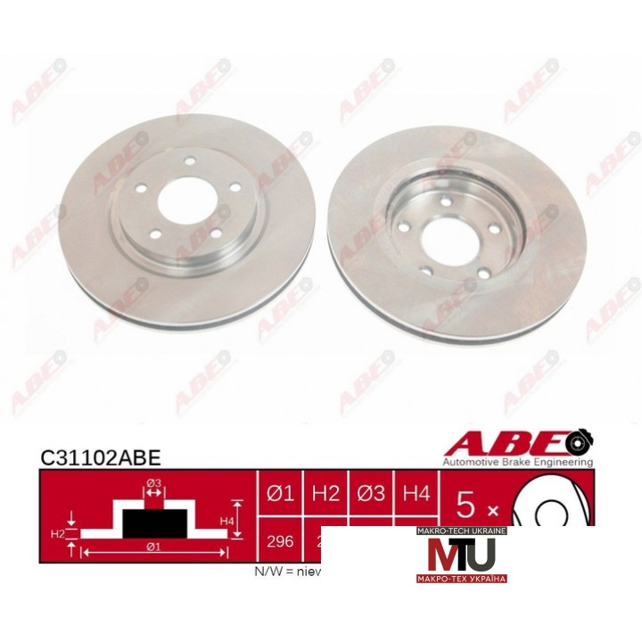 Тормозной диск ABE C31102ABE