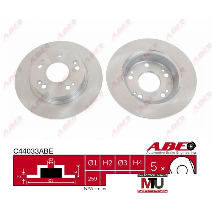 Тормозной диск ABE C44033ABE