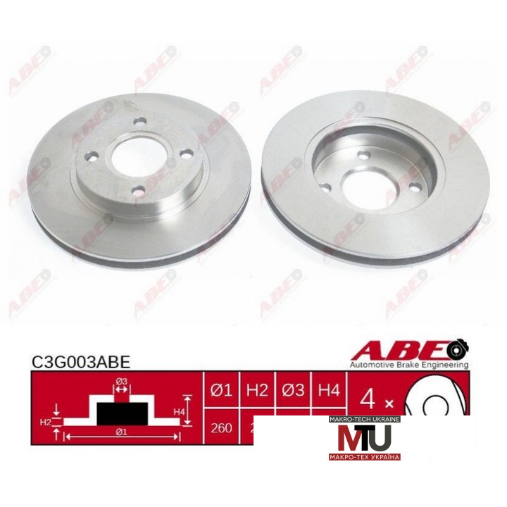 Тормозной диск ABE C3G003ABE