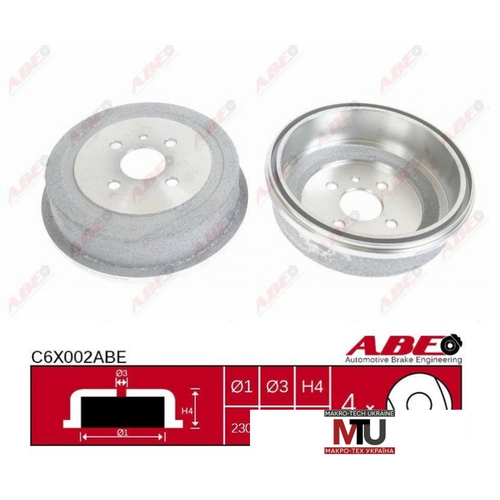 Тормозной барабан ABE C6X002ABE