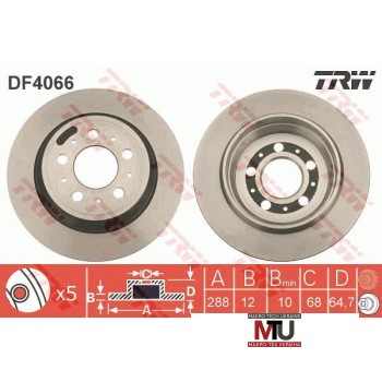 Тормозной диск TRW DF4066