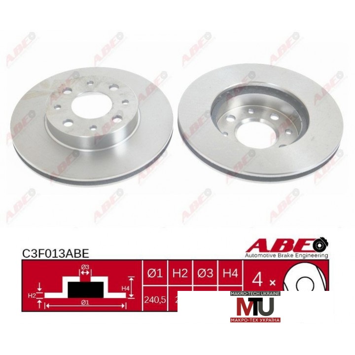Тормозной диск ABE C3F013ABE