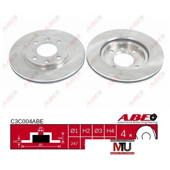 Тормозной диск ABE C3C004ABE
