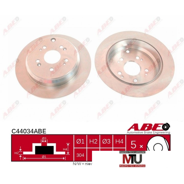 Тормозной диск ABE C44034ABE