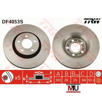 Тормозной диск TRW DF4053S