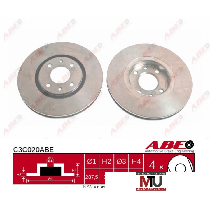 Тормозной диск ABE C3C020ABE