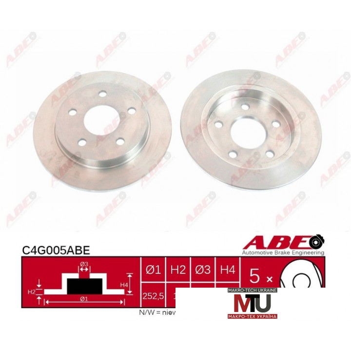 Тормозной диск ABE C4G005ABE