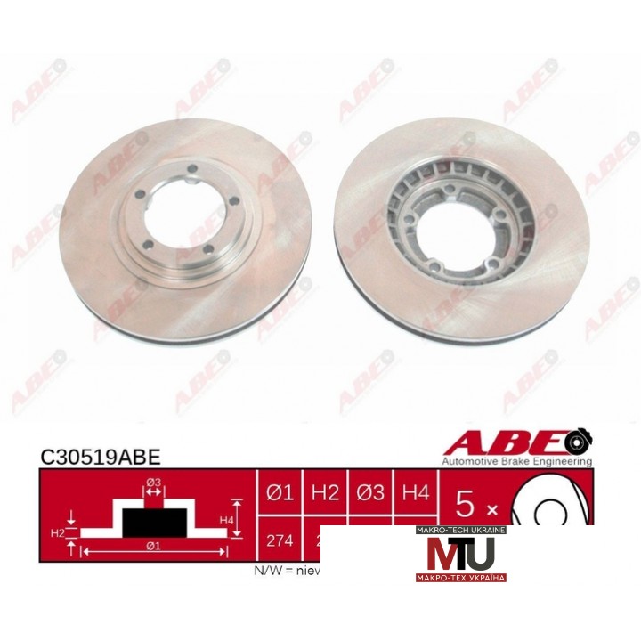 Тормозной диск ABE C30519ABE