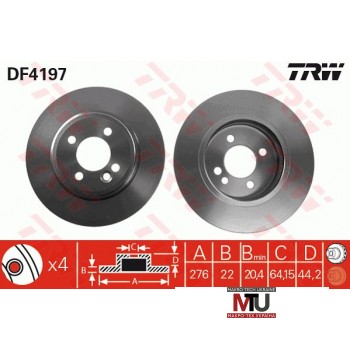 Тормозной диск TRW DF4197