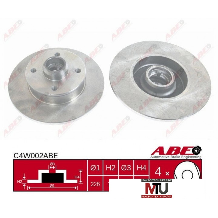 Тормозной диск ABE C4W002ABE