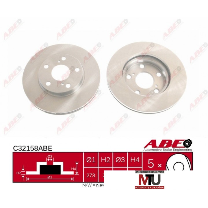 Тормозной диск ABE C32158ABE