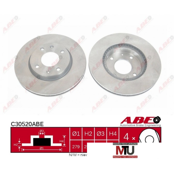 Тормозной диск ABE C30520ABE