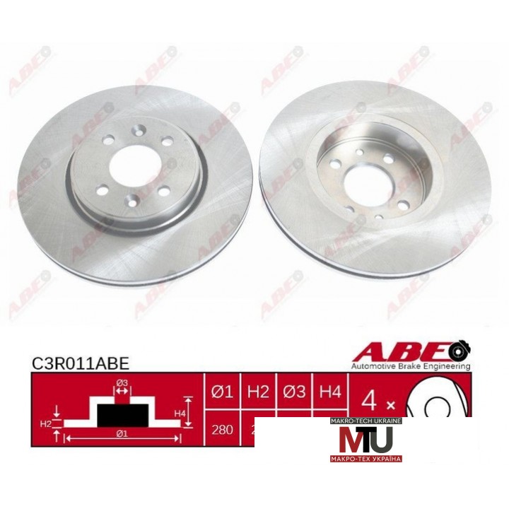 Тормозной диск ABE C3R011ABE