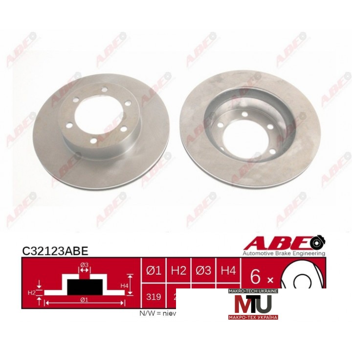 Тормозной диск ABE C32123ABE