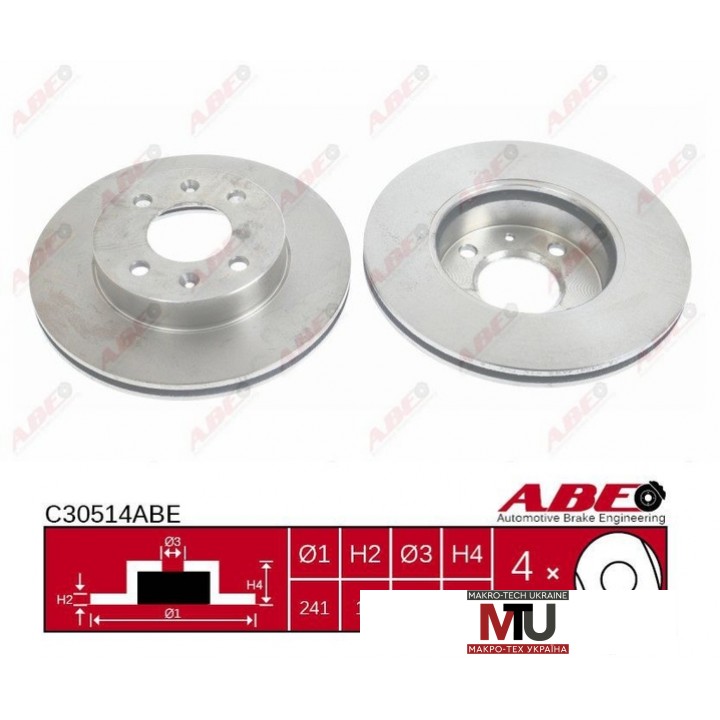 Тормозной диск ABE C30514ABE