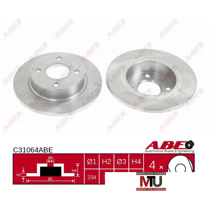 Тормозной диск ABE C31064ABE