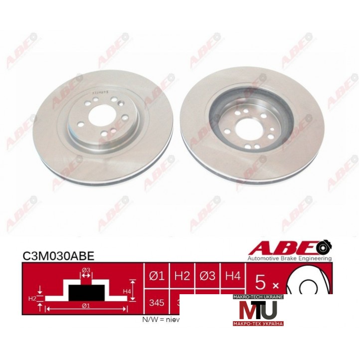 Тормозной диск ABE C3M030ABE