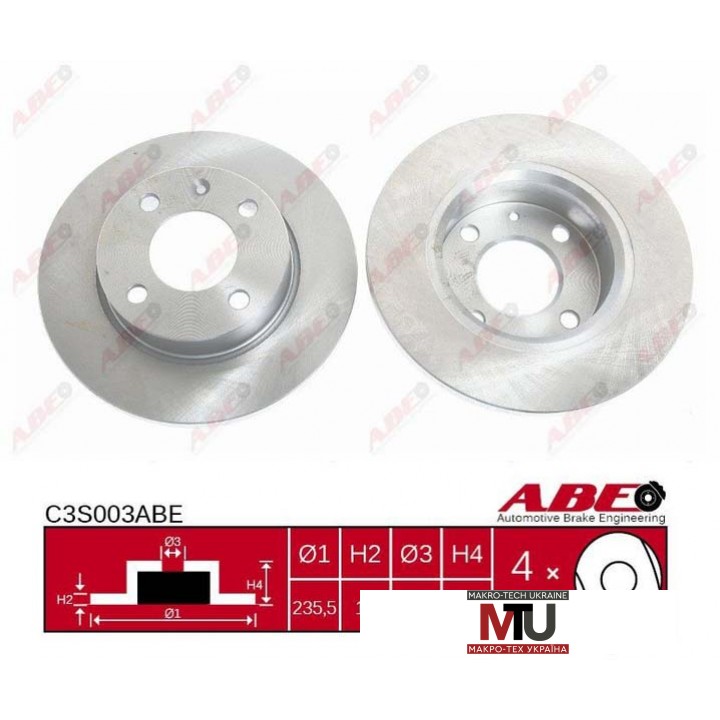 Тормозной диск ABE C3S003ABE