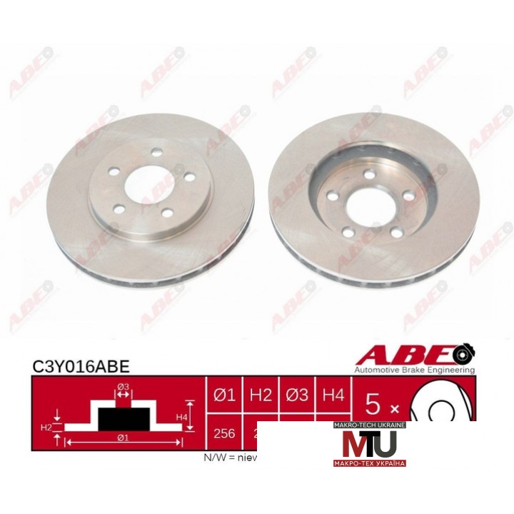 Тормозной диск ABE C3Y016ABE