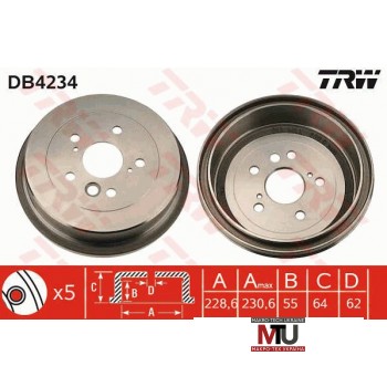 Тормозной барабан TRW DB4234
