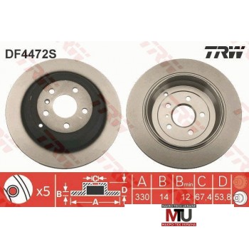 Тормозной диск TRW DF4472S