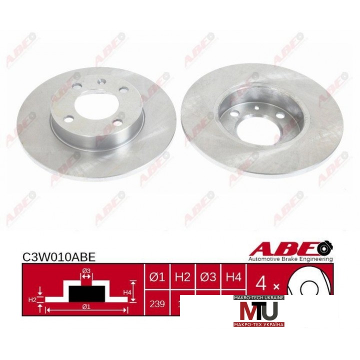 Тормозной диск ABE C3W010ABE