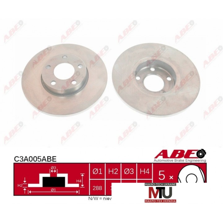 Тормозной диск ABE C3A005ABE