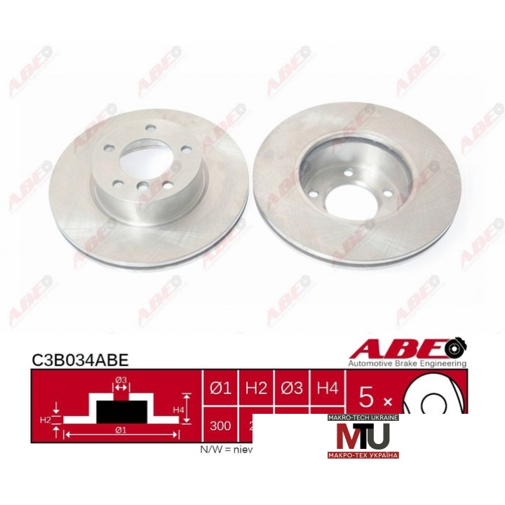 Тормозной диск ABE C3B034ABE