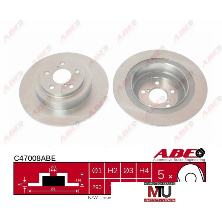 Тормозной диск ABE C47008ABE