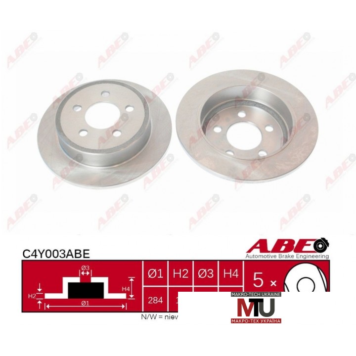 Тормозной диск ABE C4Y003ABE