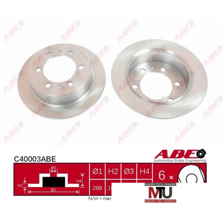 Тормозной диск ABE C40003ABE
