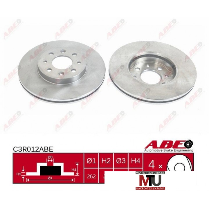 Тормозной диск ABE C3R012ABE