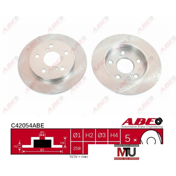 Тормозной диск ABE C42054ABE