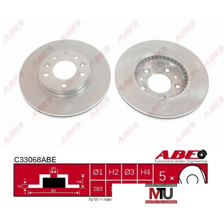 Тормозной диск ABE C33068ABE