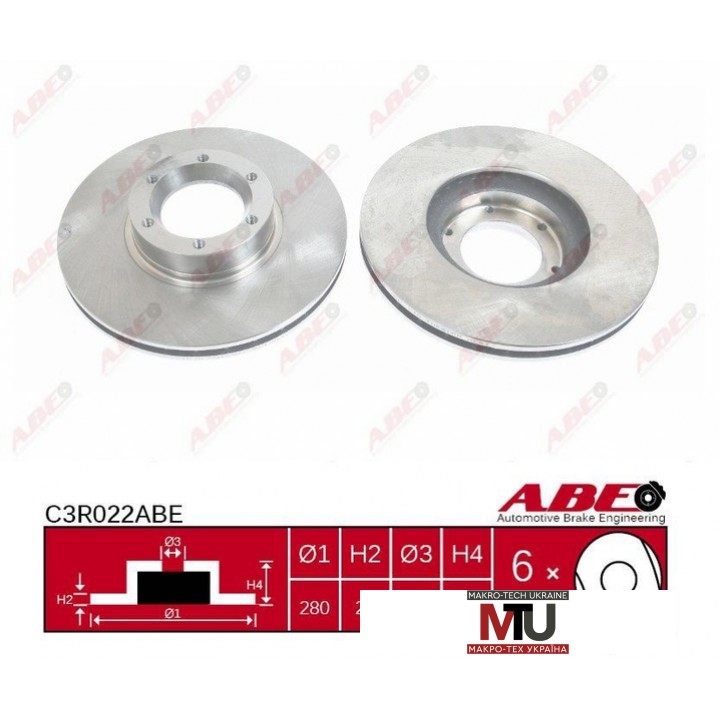 Тормозной диск ABE C3R022ABE