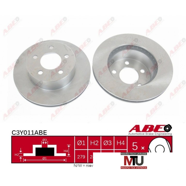 Тормозной диск ABE C3Y011ABE