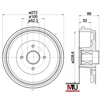 Тормозной барабан TRW DB4557MR