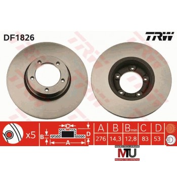 Тормозной диск TRW DF1826
