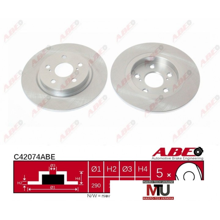 Тормозной диск ABE C42074ABE