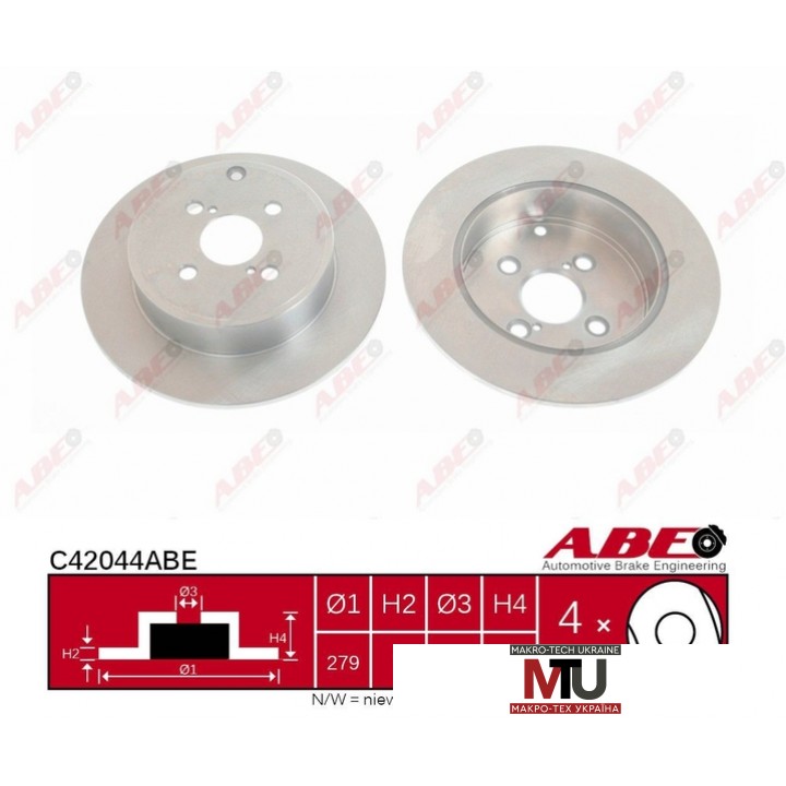 Тормозной диск ABE C42044ABE