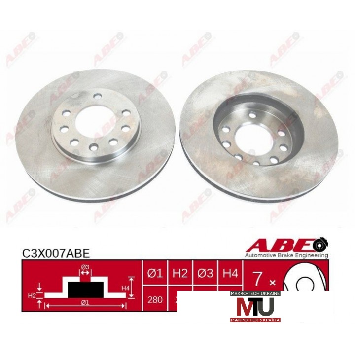 Тормозной диск ABE C3X007ABE