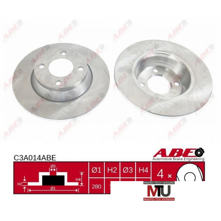 Тормозной диск ABE C3A014ABE