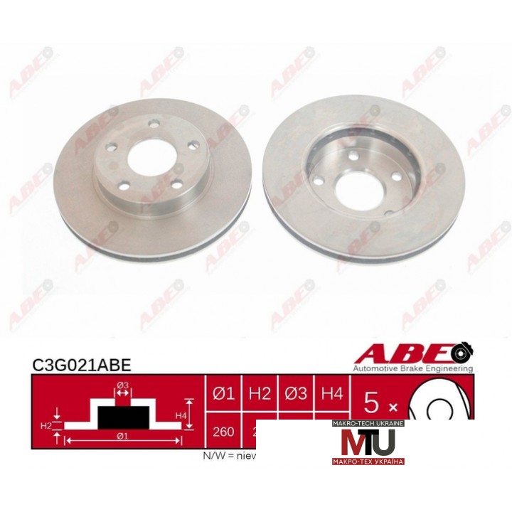 Тормозной диск ABE C3G021ABE