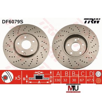 Тормозной диск TRW DF6079S
