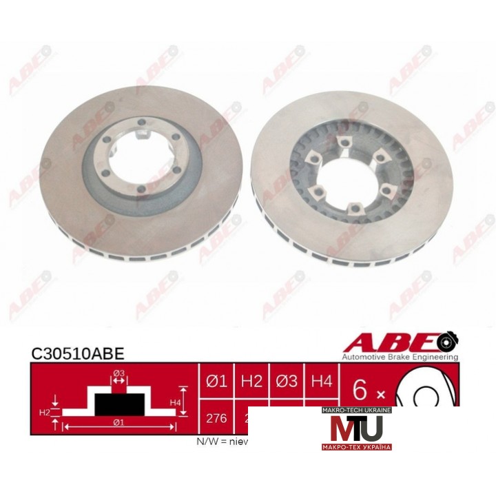 Тормозной диск ABE C30510ABE