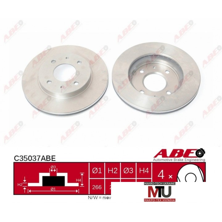 Тормозной диск ABE C35037ABE